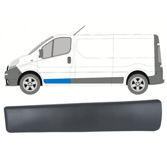 RENAULT TRAFIC 2001-2014 MOLDURA LATERAL DE LA PUERTA DELANTERA / IZQUIERDA