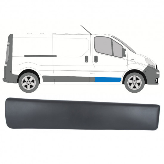 RENAULT TRAFIC 2001-2014 MOLDURA LATERAL DE LA PUERTA DELANTERA / DERECHA