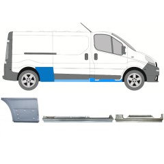 Panel de reparación conjunto para Opel Vivaro 2001-2014 / Derecho / 13304