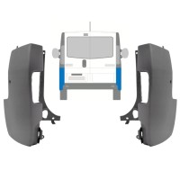 Esquina parachoques trasero para Opel Vivaro 2001-2014 / Izquierda+Derecha / Conjunto 15306