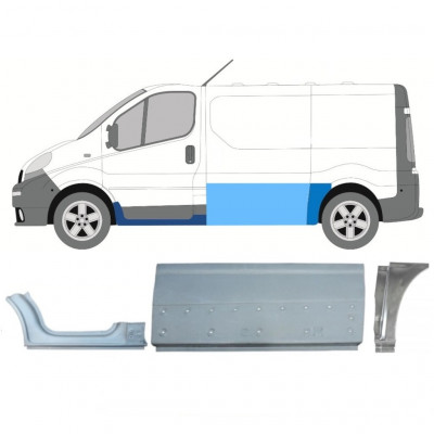 Panel de reparación conjunto para Renault Trafic Opel Vivaro 2001-2014 / SWB / Izquierda /  11232