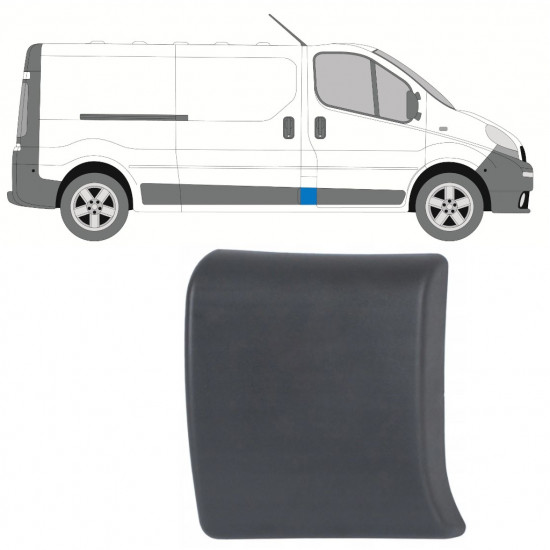 RENAULT TRAFIC 2001-2014 A-PILAR MOLDURA LATERAL / DERECHA