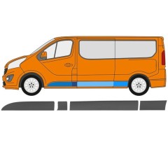 Moldura lateral para Opel Vivaro 2014-2019 / Izquierda / Conjunto 13325