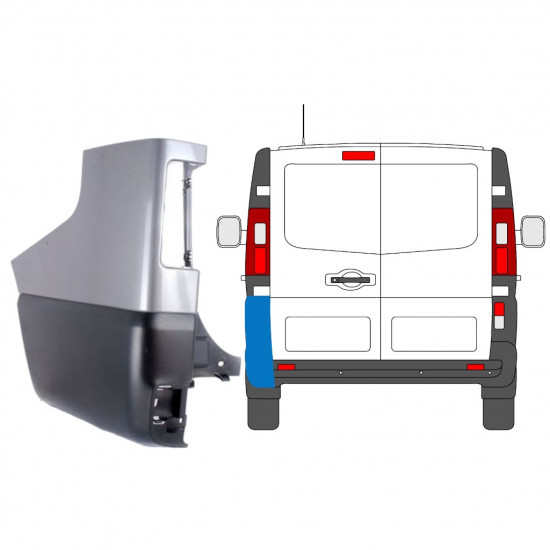 Esquina parachoques trasero para Renault Trafic 2014- / Izquierda 8411