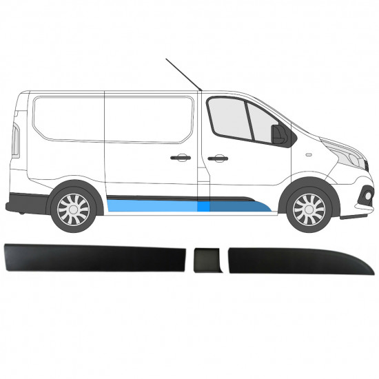 Conjunto de molduras para Renault Trafic Opel Vivaro Talento 2014- / SWB / Derecho /  8567