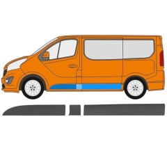 Moldura lateral para Opel Vivaro 2014-2019 / Izquierda / Conjunto 13327
