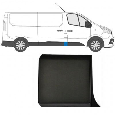 Moldura lateral del pilar delantero para Renault Trafic 2014- / Derecho 8215