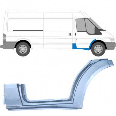 Panel de reparación umbral + guardabarros delantero para Ford Transit 2000-2013 / Derecho 9076