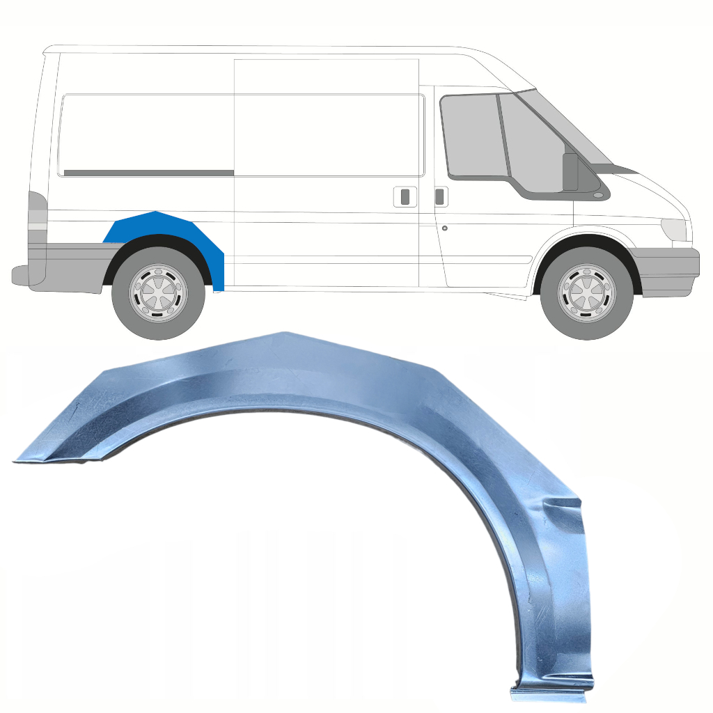 Panel de reparación guardabarros trasero para Ford Transit 2000-2013 / Derecho 9138