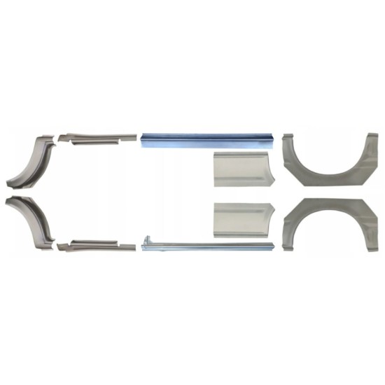 Panel de reparación del umbral + guardabarros trasero para Ford Transit 2000-2013 / Conjunto 12678