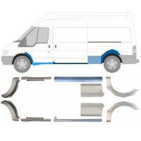 Panel de reparación del umbral + guardabarros trasero para Ford Transit 2000-2013 / Conjunto 12677