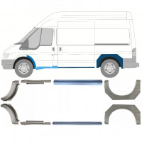 Panel de reparación del umbral + guardabarros trasero para Ford Transit 2000-2013  / MWB / Conjunto 12675