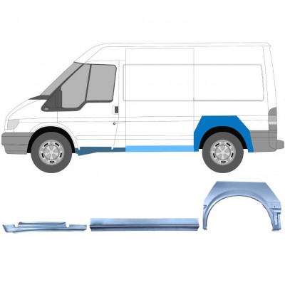 FORD TRANSIT 2000-2013 DISTANCIA ENTRE EJES CORTA PANEL DE REPARACIÓN / KIT / IZQUIERDA