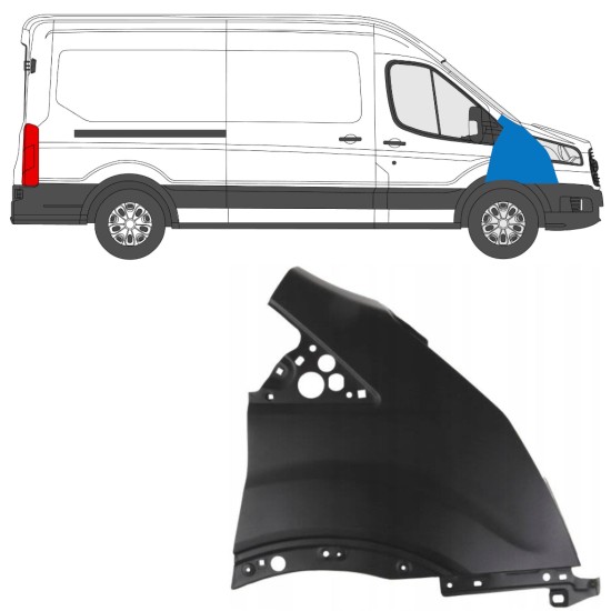 Guardabarro delantero para Ford Transit 2014- 2014-2019 / Derecho 17092