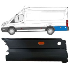 Moldura lateral guardabarros trasero detrás de la rueda para Ford Transit 2014- / Izquierda / Conjunto 14679