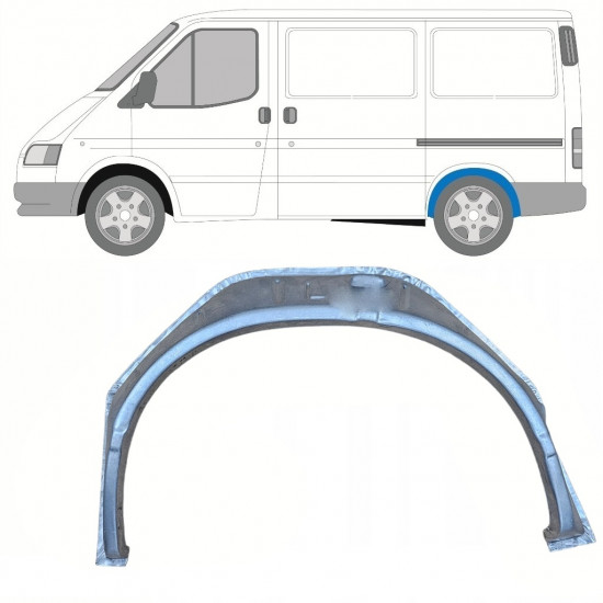 Panel de reparación guardabarros trasero interno para Ford Transit 1991-2000 / Izquierda 9075