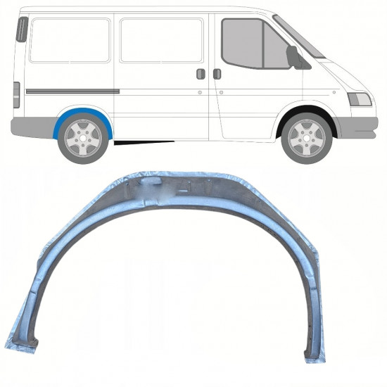 Panel de reparación guardabarros trasero interno para Ford Transit 1991-2000 / Derecho 9074