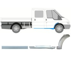 Panel de reparación del umbral + guardabarros delantero para Ford Transit 2000-2013 / Derecho / Conjunto 9923