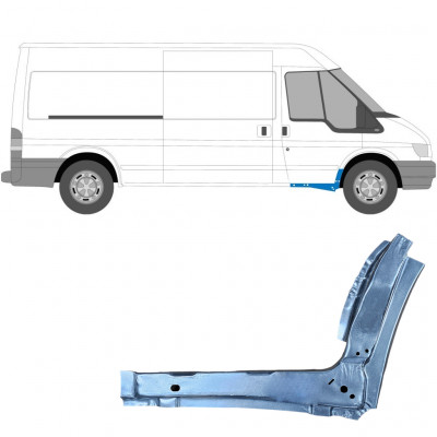 FORD TRANSIT 2000-2013 PANEL DE REPARACIÓN DEL UMBRAL INTERIOR / DERECHA