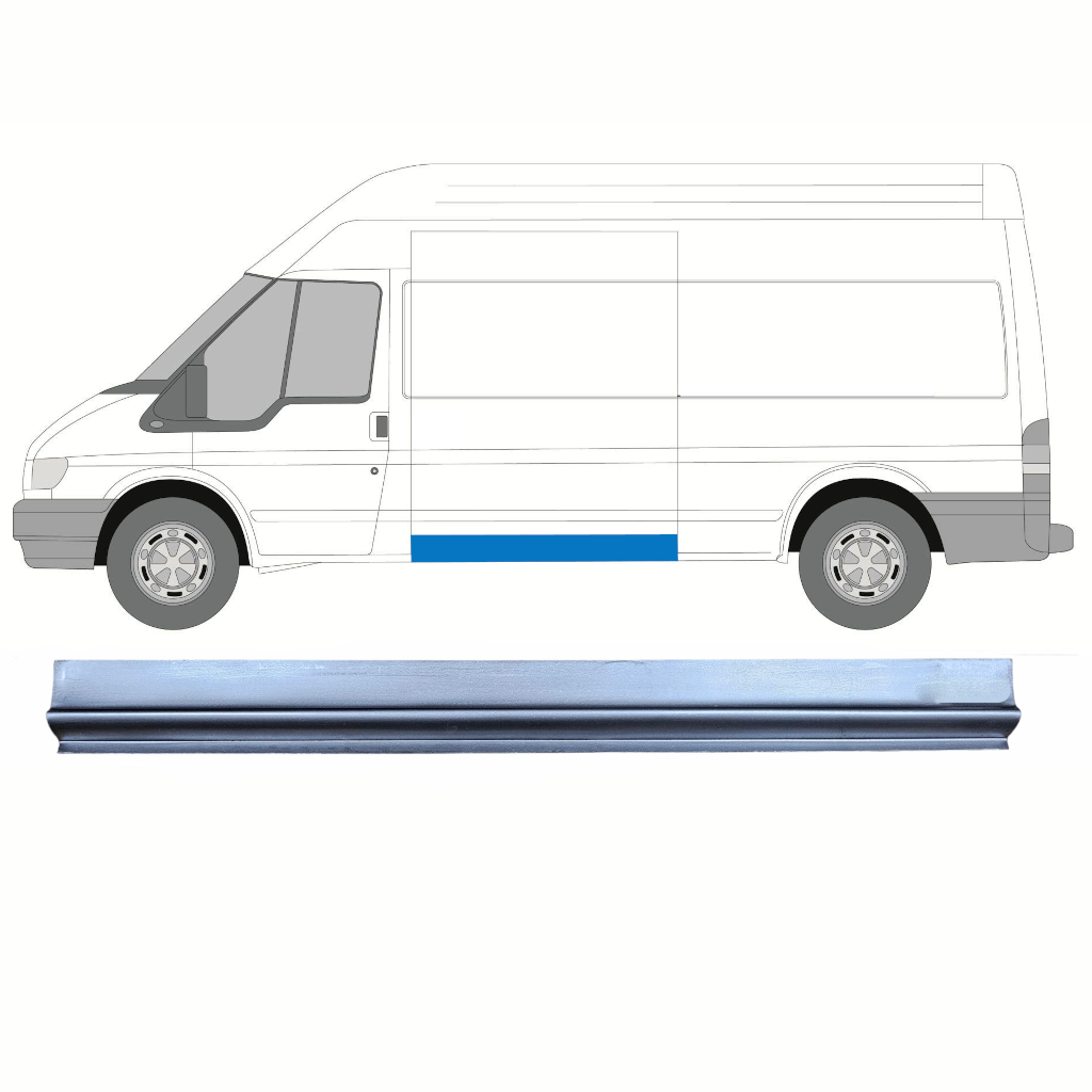 Panel De Reparación Lateral Externa Para Ford Transit 2000-2013 / Mwb / Izquierda 9136