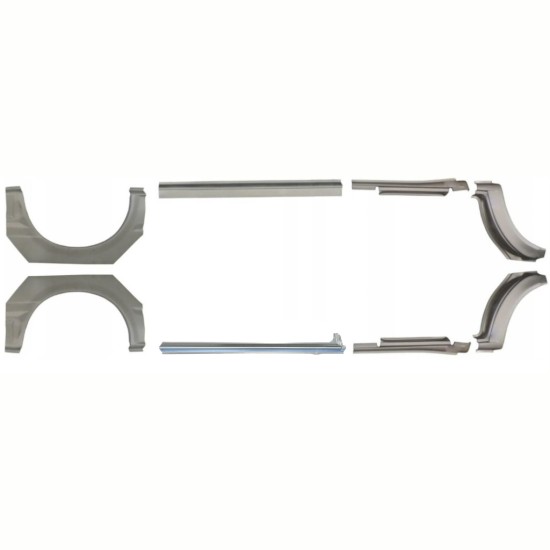 Panel de reparación del umbral + guardabarros trasero para Ford Transit 2000-2013 / Conjunto 9692