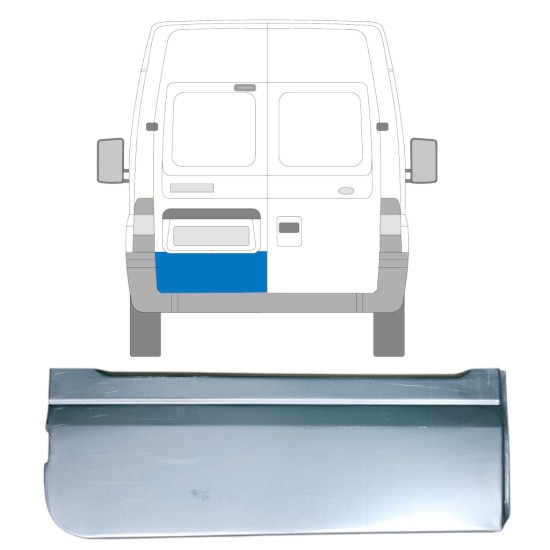 FORD TRANSIT 2000-2013 REPARACIÓN DE LA PUERTA TRASERA PANEL / IZQUIERDA