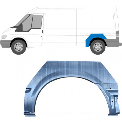 Panel de reparación guardabarros trasero para Ford Transit 2000- / MWB / LWB / Izquierda 7159