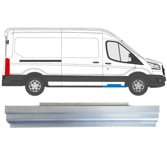 Panel de reparación del umbral para Ford Transit 2014- / Izquierda = Derecha (simétrico) 14737 Panel de reparación del umbral para Ford Transit 2014- / Izquierda = Derecha (simétrico) 14737