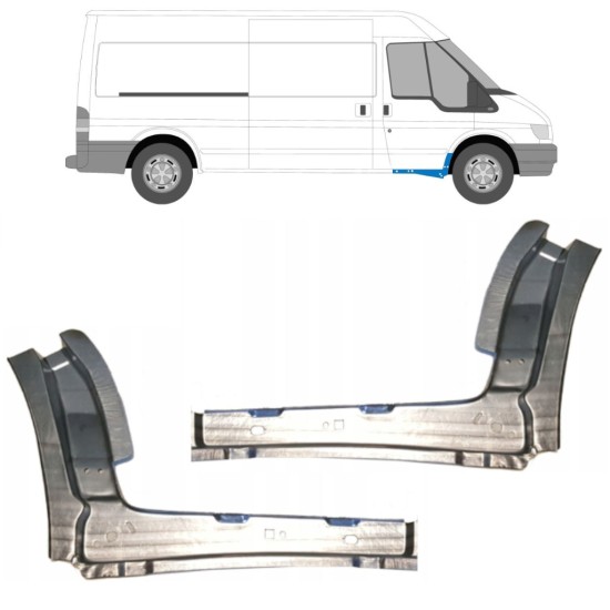 Panel de reparación del umbral interno para Ford Transit 2000-2013 / Izquierda+Derecha / Conjunto 11909