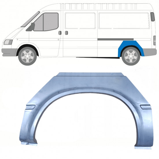 Panel de reparación guardabarros trasero para Ford Transit 1991-2000 / LWB / Izquierda 8441