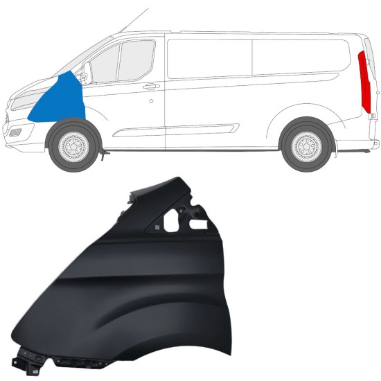 Guardabarro delantero para Ford Transit Custom 2013-2017 / Izquierda 17096