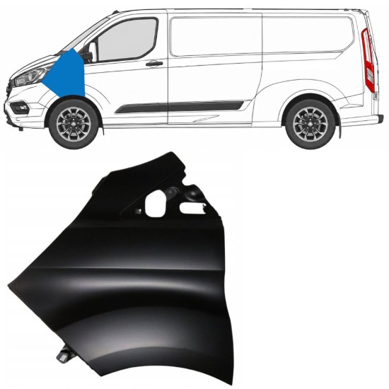 Guardabarro delantero para Ford Transit Custom 2017-2021 / Izquierda 17099