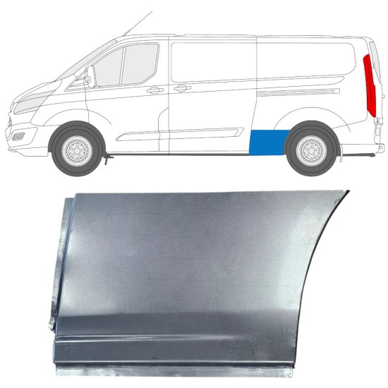Panel de reparación guardabarros trasero para Ford Transit Custom 2013- / Izquierda 15971