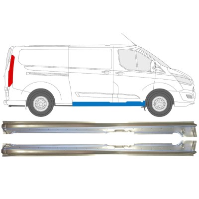 Umbral completo puerta corredera para Ford Transit Custom 2013- / Izquierda+Derecha / Conjunto 14646