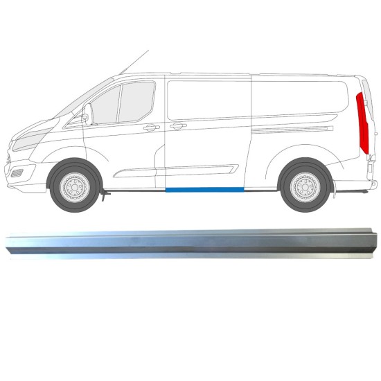 Panel de reparación del umbral de la puerta corredera para Ford Transit Custom 2013-2023 / Izquierda 16897
