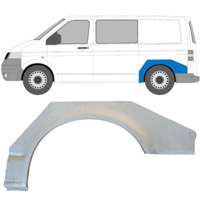 Panel de reparación guardabarros trasero para Volkswagen Transporter T5 2003-2015 / Izquierda 14763