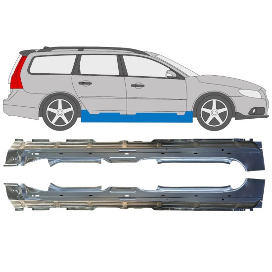 Umbral completo para Volvo V70 2007-2016 / Izquierda+Derecha / Conjunto 16276