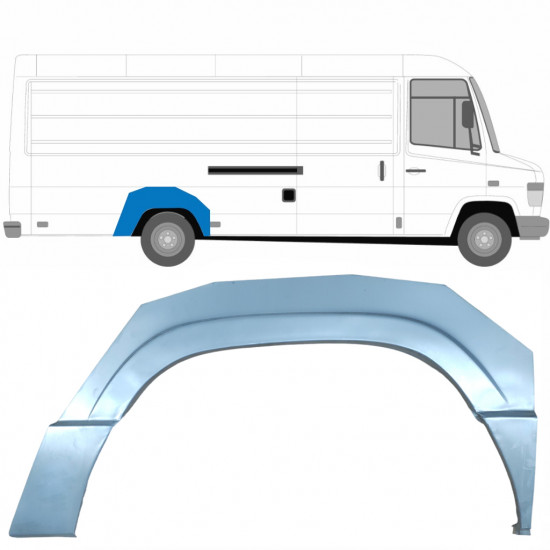 Panel de reparación guardabarros trasero para Mercedes Vario 1996- / Derecho /  5596