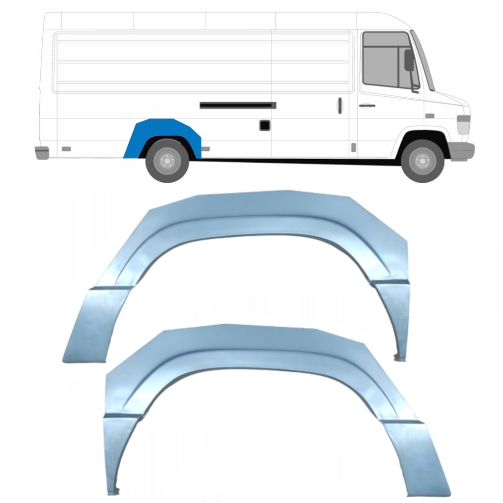 Panel De Reparación Guardabarros Trasero Para Mercedes Vario 1996- / Izquierda+Derecha / Conjunto 6779