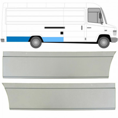 Panel de reparación guardabarros trasero para Mercedes Vario 1996- / Derecho / Conjunto 8545