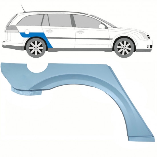 Panel de reparación guardabarros trasero para Opel Vectra 2002-2009 / Derecho / COMBI 8602