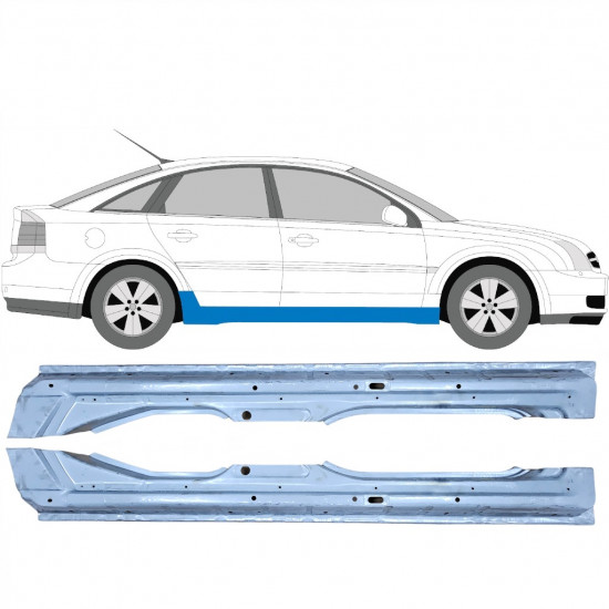 Panel de reparación del umbral para Opel Vectra 2002-2009 / Izquierda+Derecha / Conjunto 9285