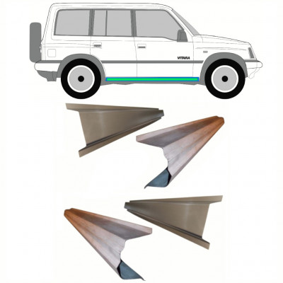 Panel de reparación del umbral interior y exterior para Suzuki Vitara 1988-1998 / Izquierda = Derecha (simétrico) / Conjunto 10311