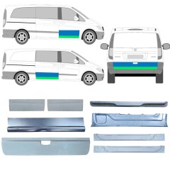 Panel de reparación del puerta para Mercedes Vito W639 2003-2014 / Izquierda+Derecha / Conjunto 12629