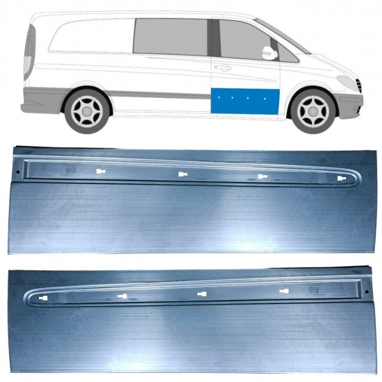 Panel de reparación puerta delantera para Mercedes Vito W639 2003-2014 / Izquierda / Derecho / Izquierda+Derecha / Conjunto 12913