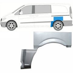 Panel de reparación guardabarros trasero para Mercedes Vito W639 2003-2014 / Izquierda / Conjunto 9278