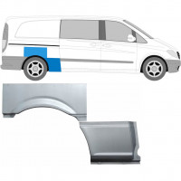 Panel de reparación guardabarros trasero para Mercedes Vito W639 2003-2014 / Derecho / Conjunto 9275