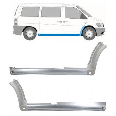 Panel de reparación del umbral + guardabarros delantero para Mercedes Vito 1996-2003 11504