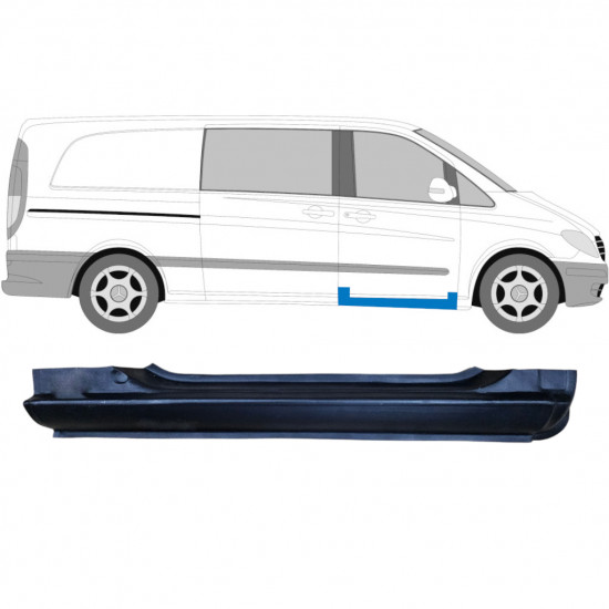 Panel de reparación del umbral puerta delantera para Mercedes Vito 2003-2014 / Derecho 6000