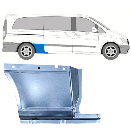 MERCEDES VITO 2003- BATALLA LARGA PANEL DE REPARACIÓN DEL ALERÓN TRASERO / DERECHA